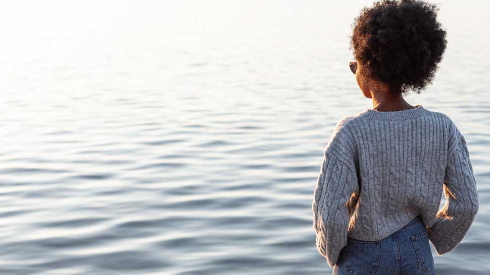 African American woman setting healthy boundaries